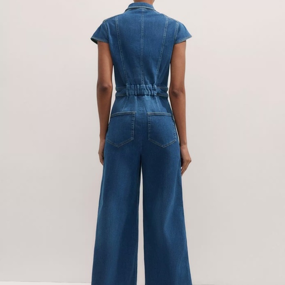 ME+EM Blue Denim Jumpsuit - Picture 8 of 14